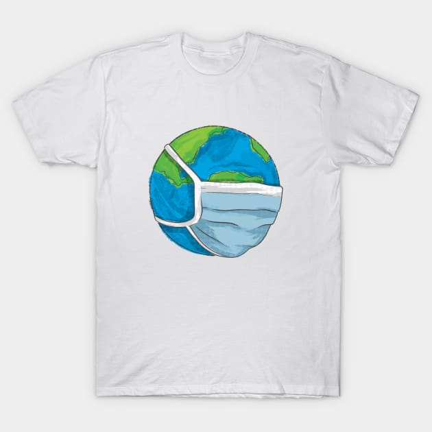 Global Masks T-Shirt by polliadesign